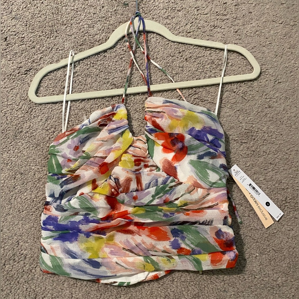 Aqua halter top